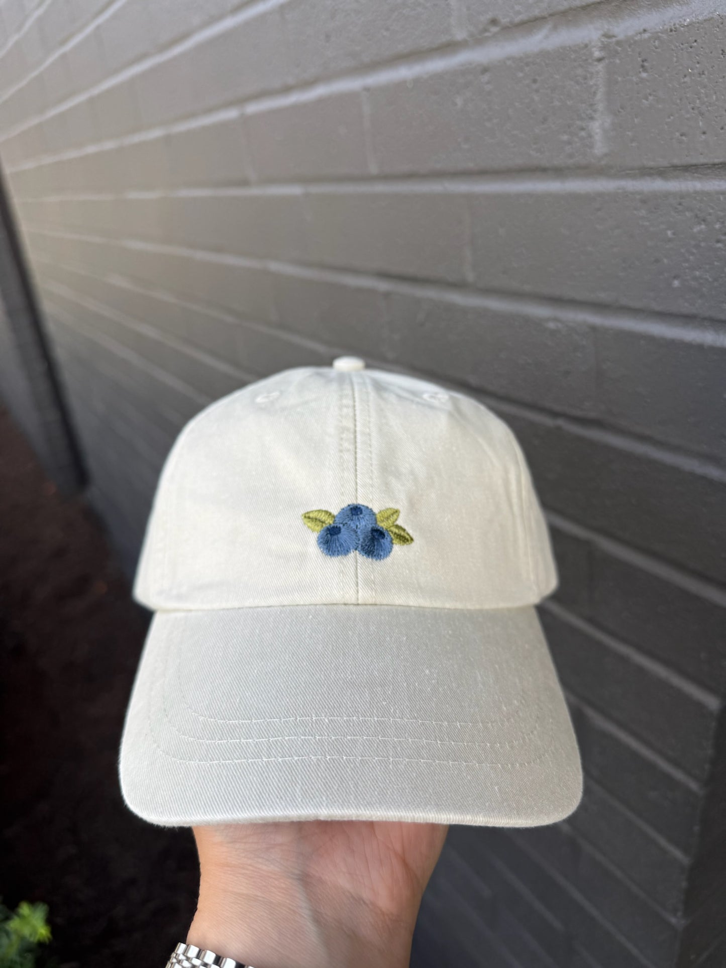 Blueberry Embroidered Hat