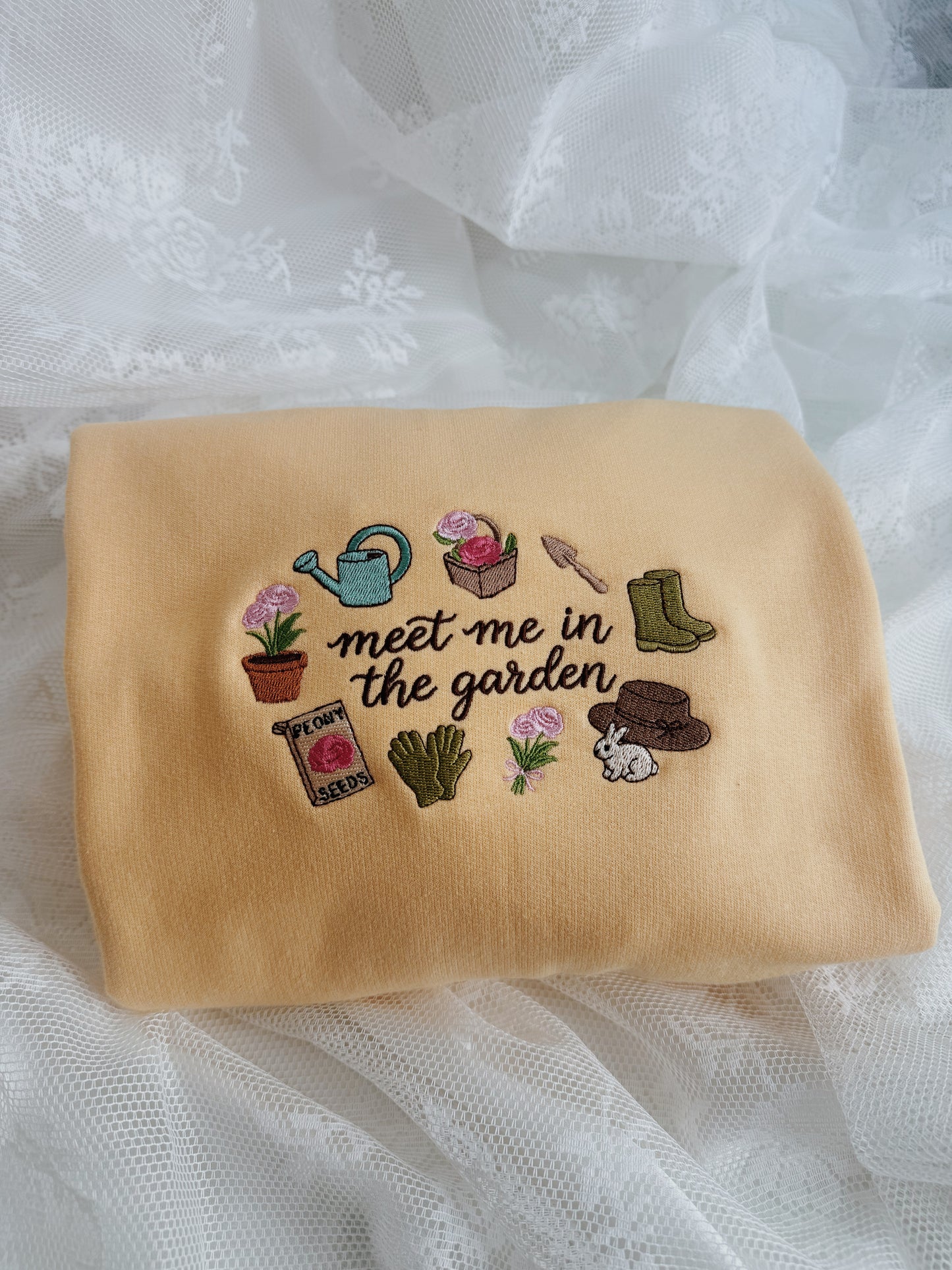 Meet Me In The Garden Embroidered Sweatshirt