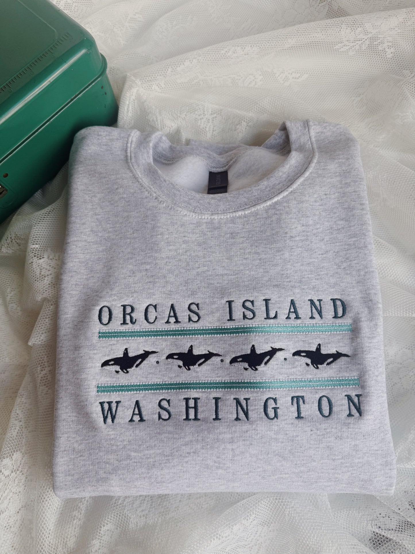 Orcas Island Washington Embroidered Sweatshirt