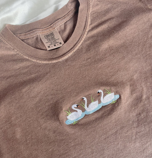 Embroidered Swan T-Shirt
