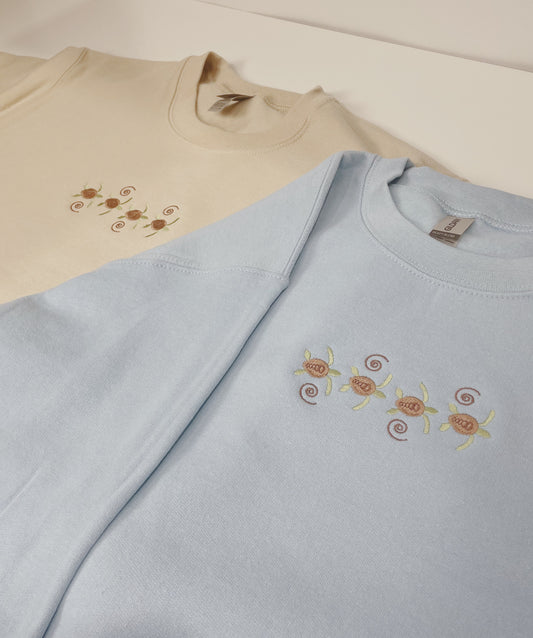 Sea Turtles Embroidered Sweatshirt