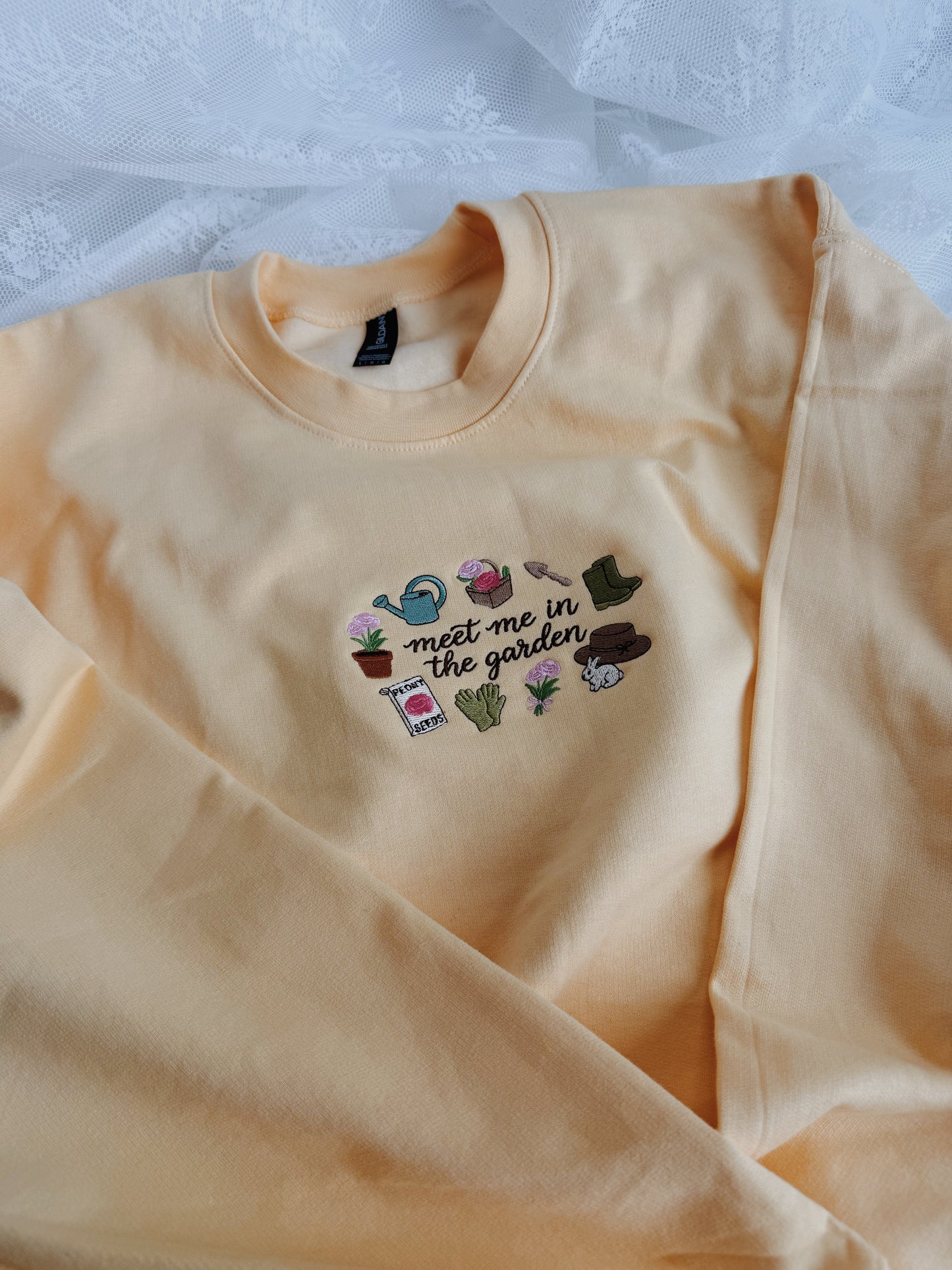 Meet Me In The Garden Embroidered Sweatshirt