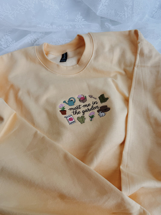 Meet Me In The Garden Embroidered Sweatshirt
