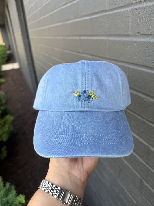 Blueberry Embroidered Hat