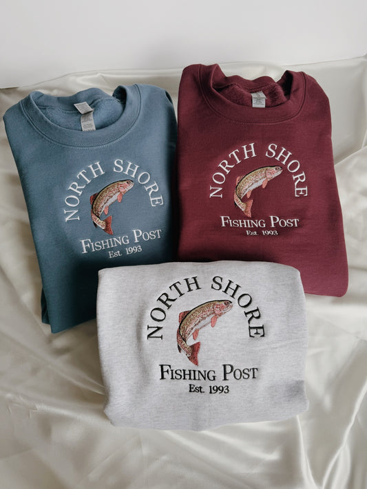 North Shore Fishing Post Embroidered Sweatshirt
