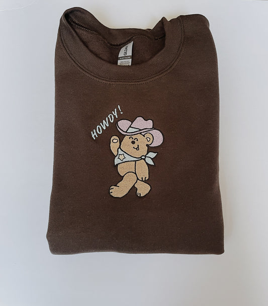 Howdy Bear Embroidered Sweatshirt