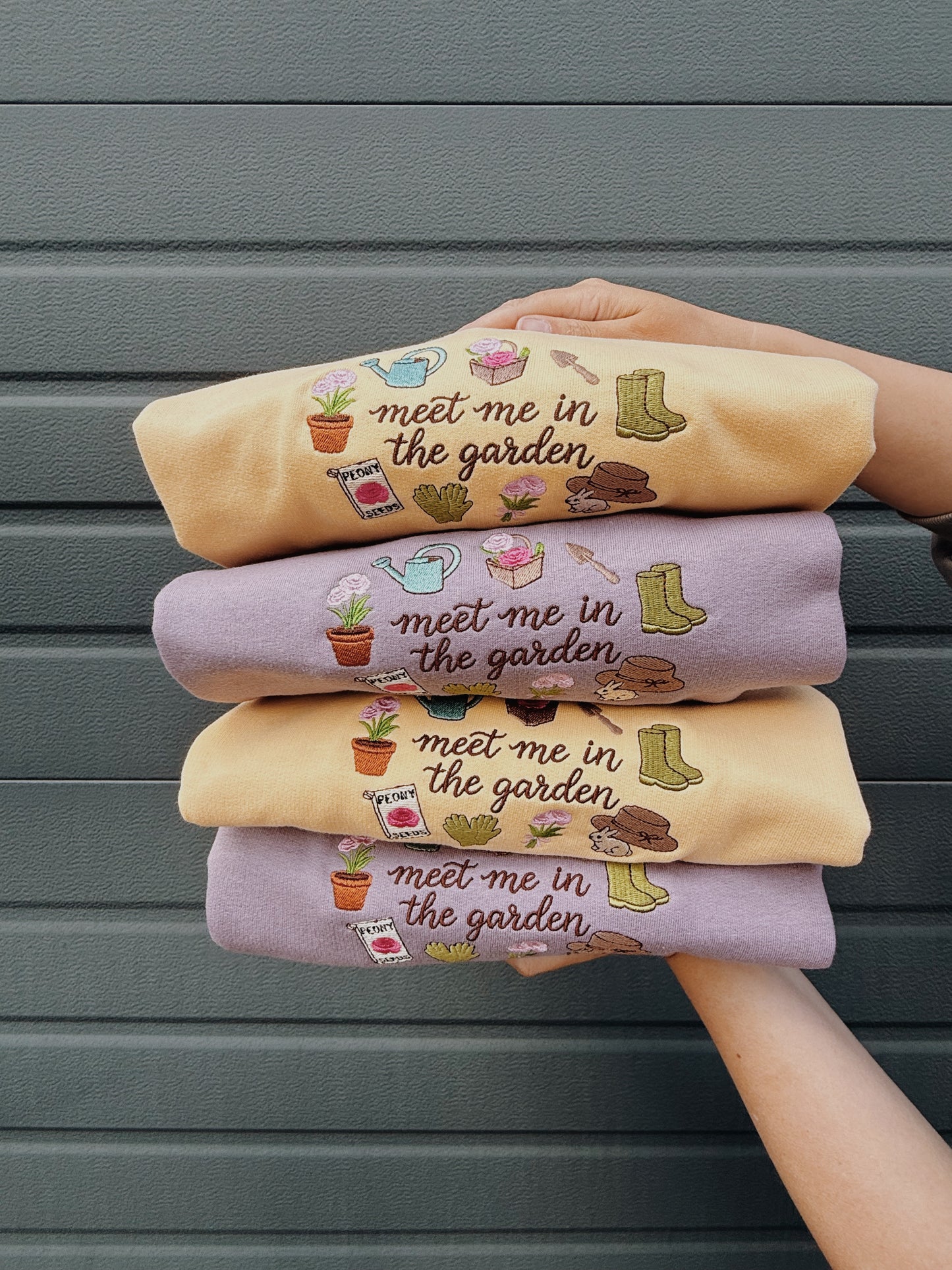 Meet Me In The Garden Embroidered Sweatshirt