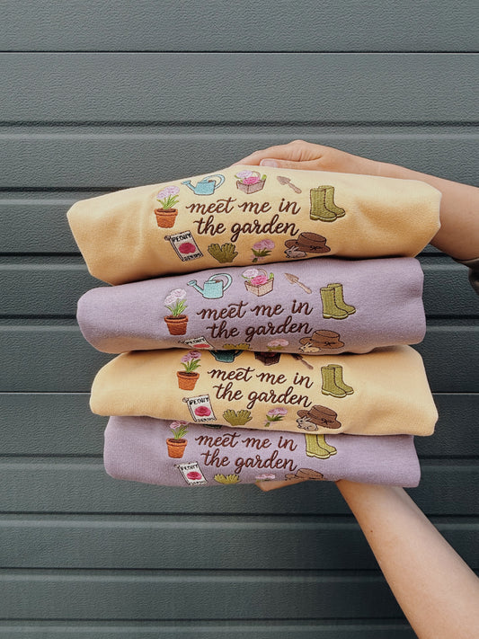 Meet Me In The Garden Embroidered Sweatshirt