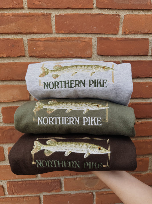 Northern Pike Embroidered Sweatshirt