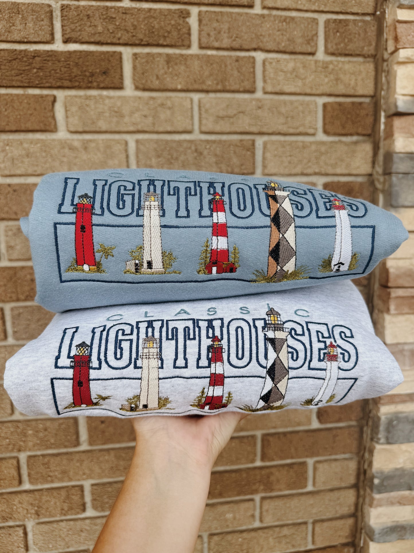 Embroidered Classic Lighthouses Sweatshirt