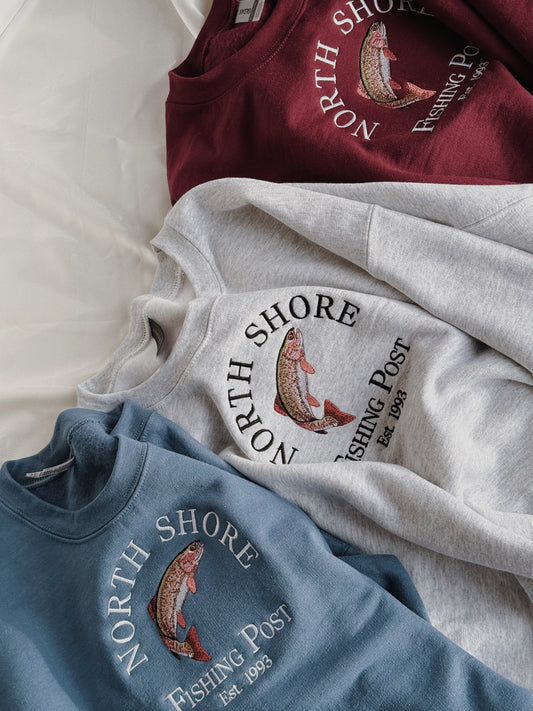 North Shore Fishing Post Embroidered Sweatshirt