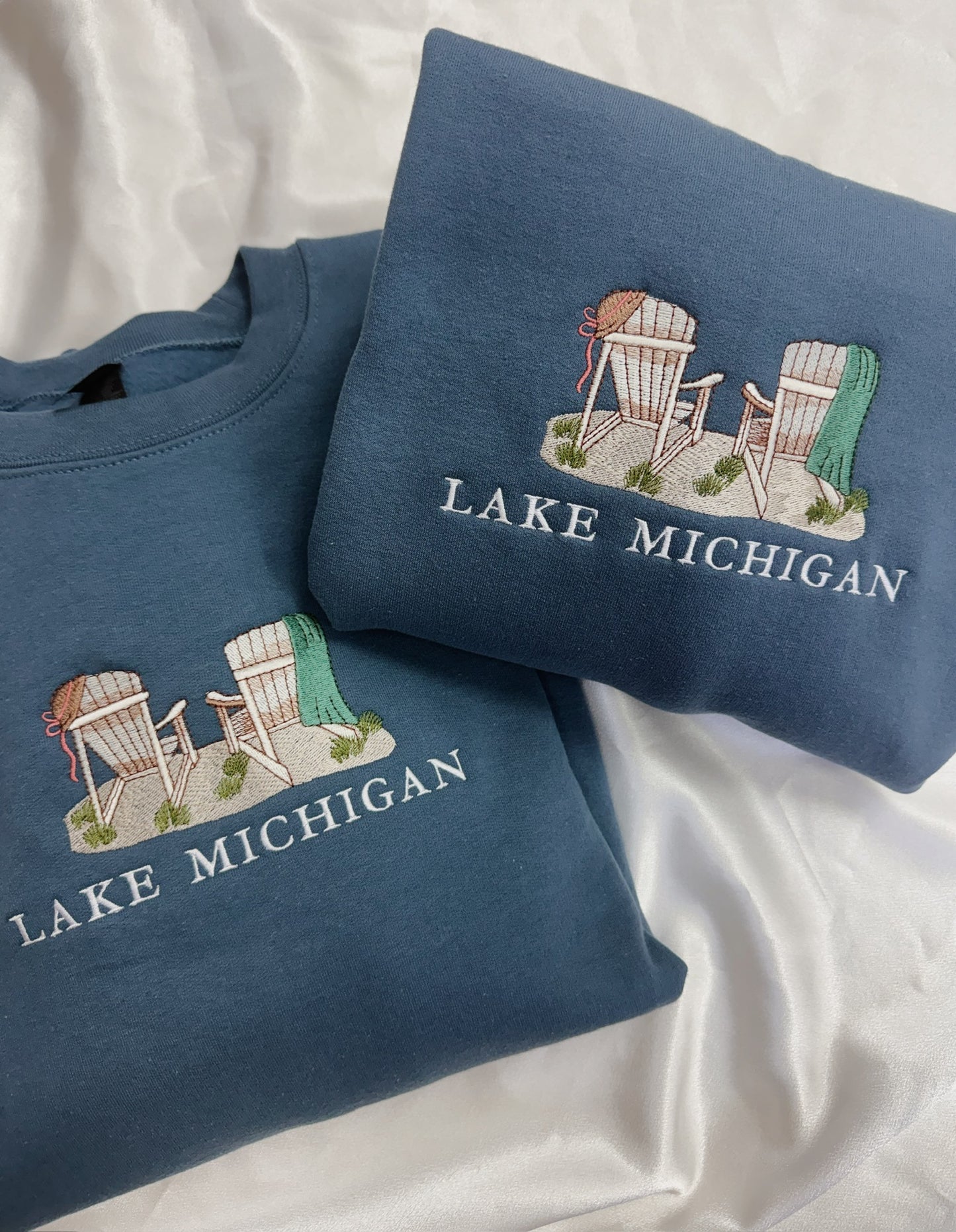 Lake Michigan Embroidered Sweatshirt