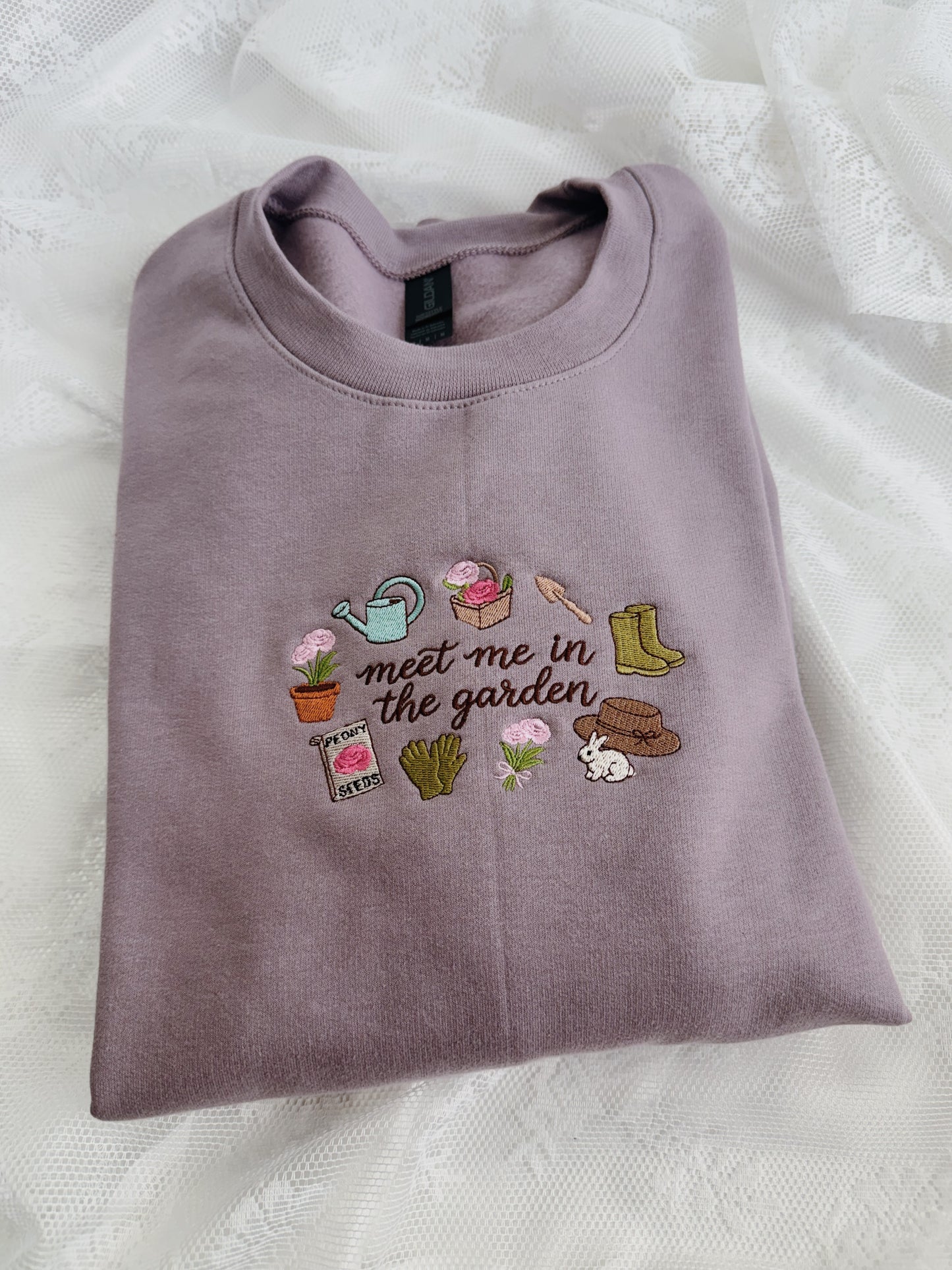 Meet Me In The Garden Embroidered Sweatshirt