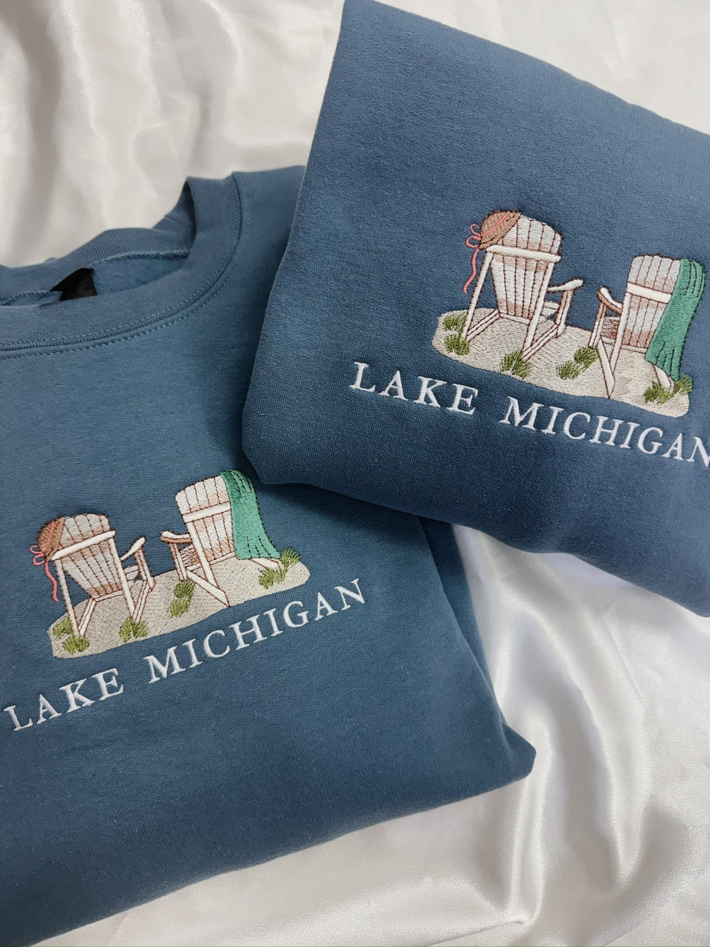 Lake Michigan Embroidered Sweatshirt
