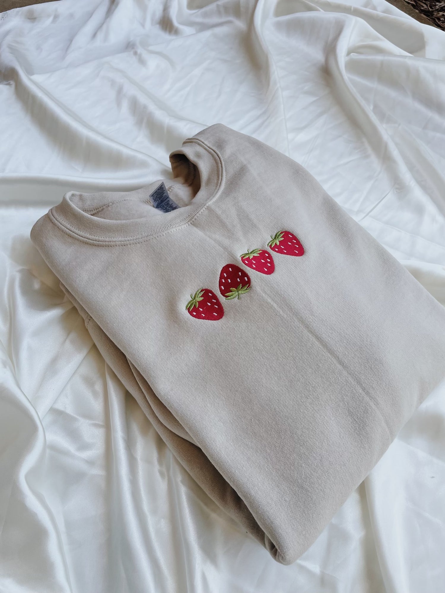 Strawberry Embroidered Sweatshirt – Molly Louise Shop LLC