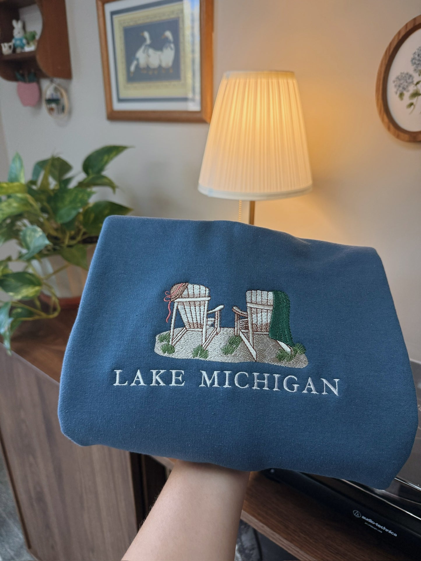Lake Michigan Embroidered Sweatshirt