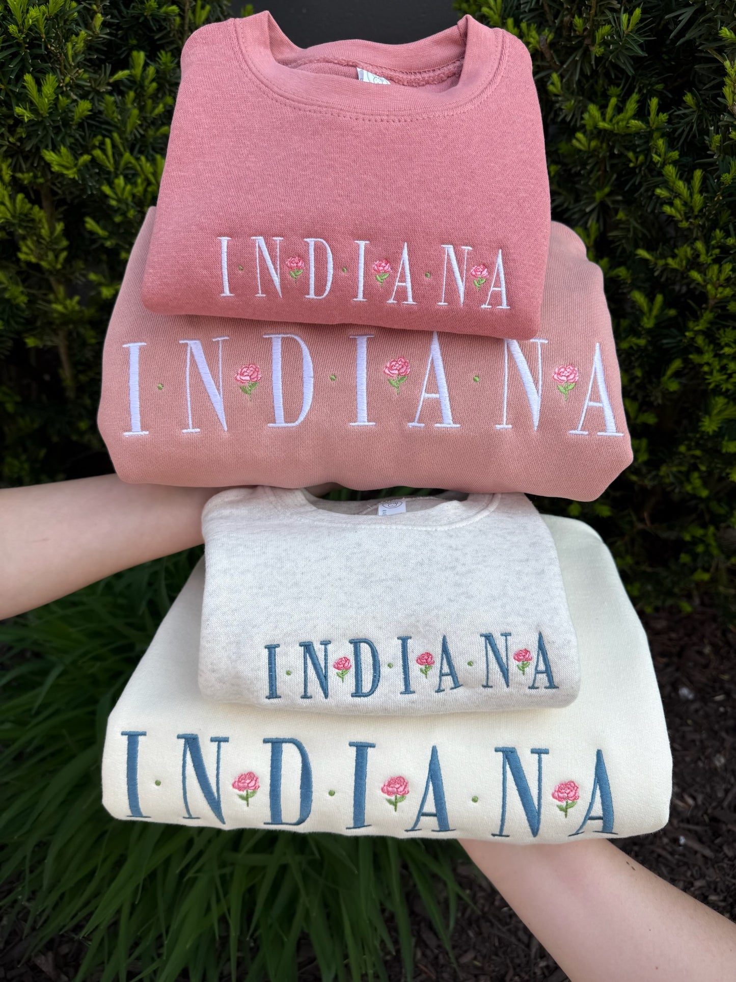INDIANA Kids Embroidered Sweatshirt | Peony Collection
