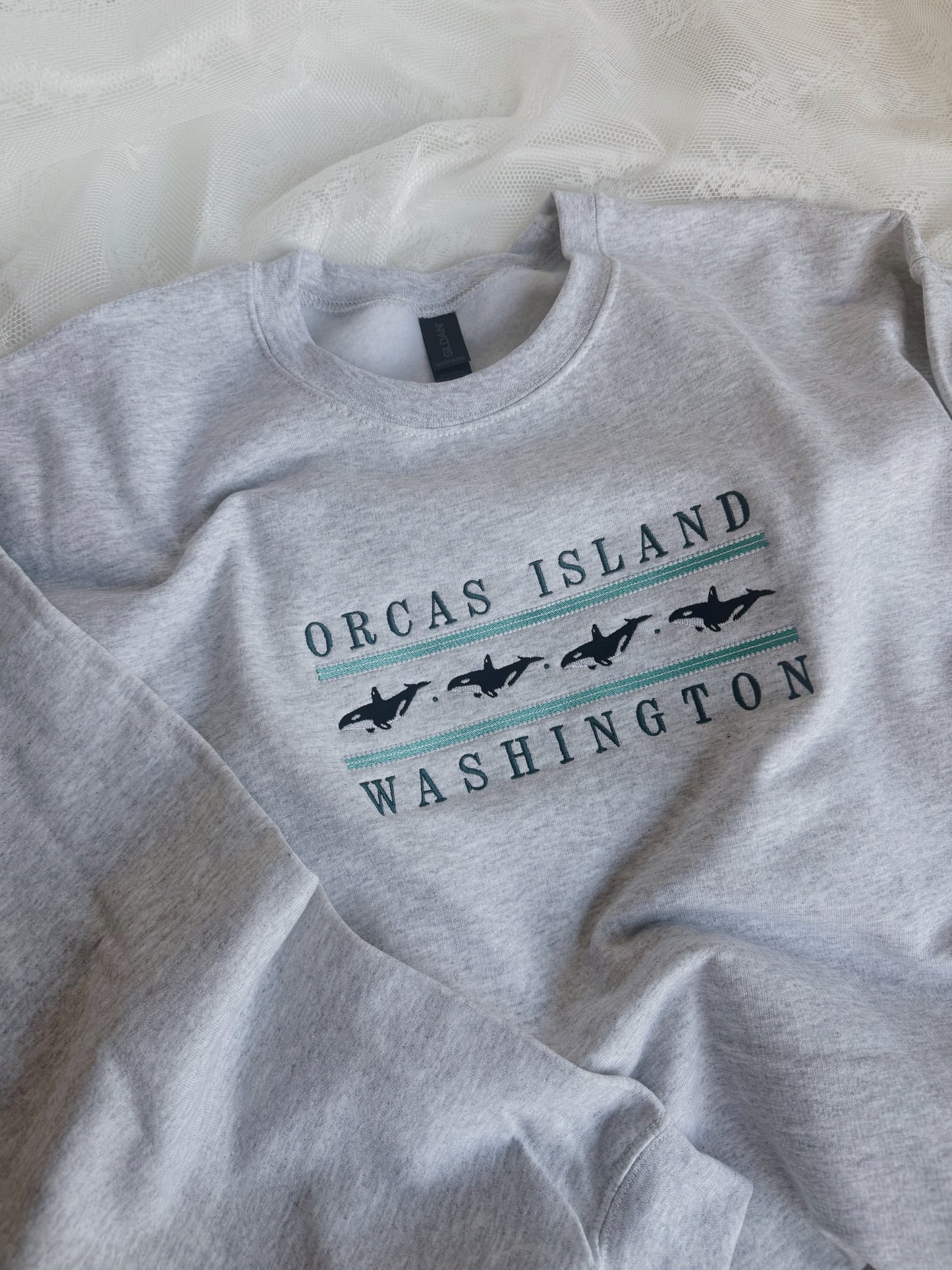Orcas Island Washington Embroidered Sweatshirt