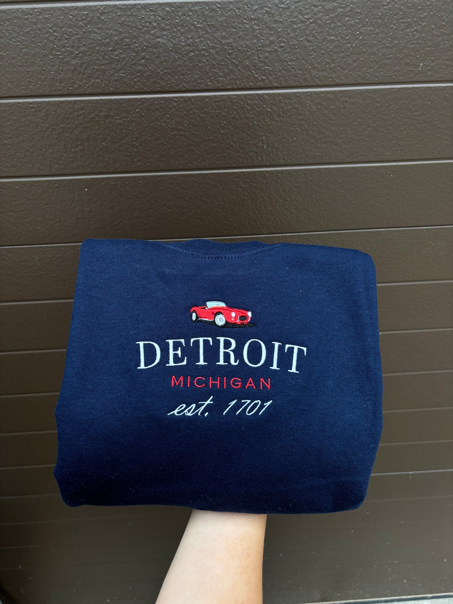 Detroit Michigan Embroidered Sweatshirt