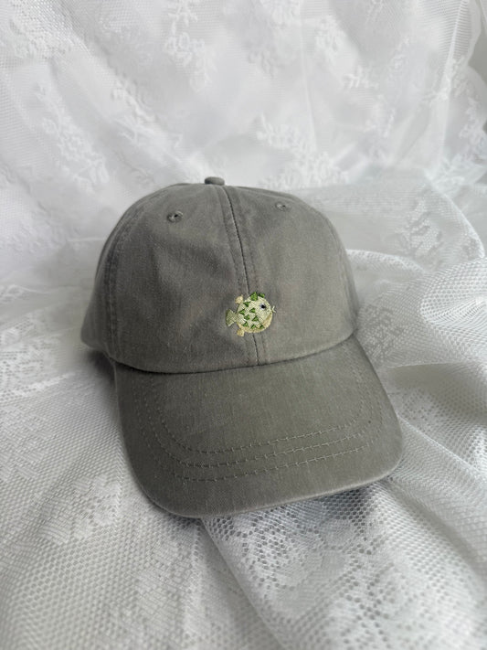 Puffer Fish Embroidered Hat