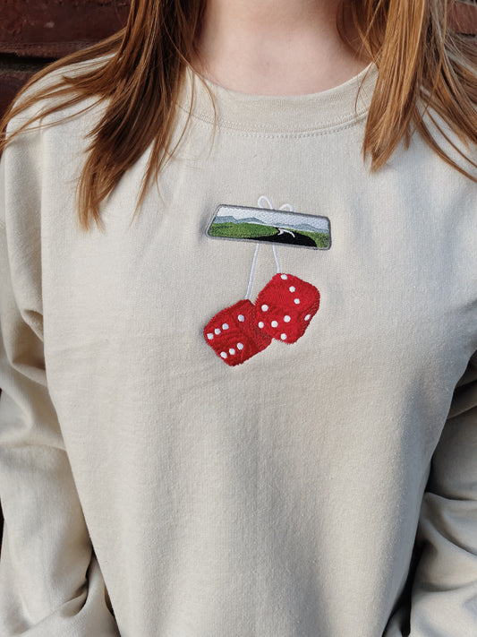 Rearview Mirror Embroidered Sweatshirt