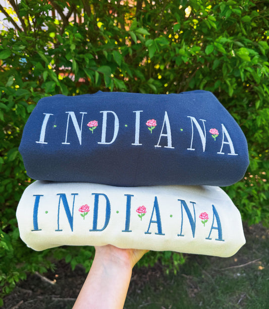 I•N•D•I•A•N•A Peony Embroidered Sweatshirt