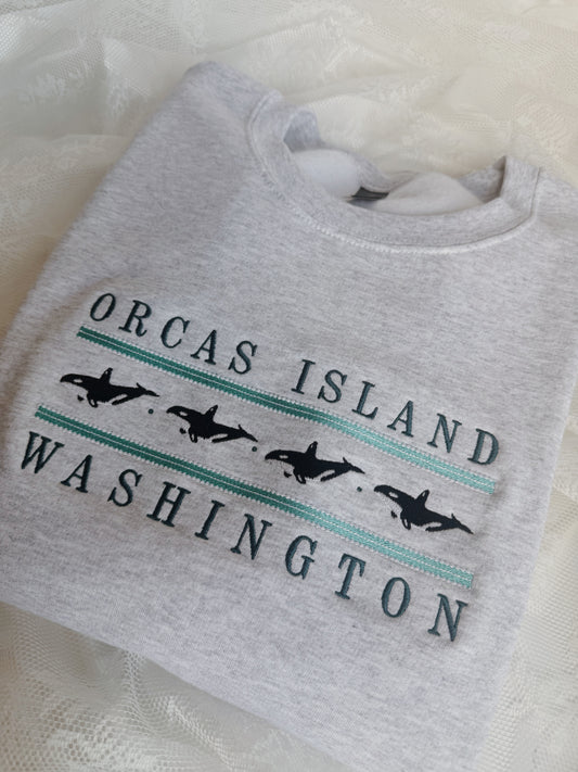 Orcas Island Washington Embroidered Sweatshirt