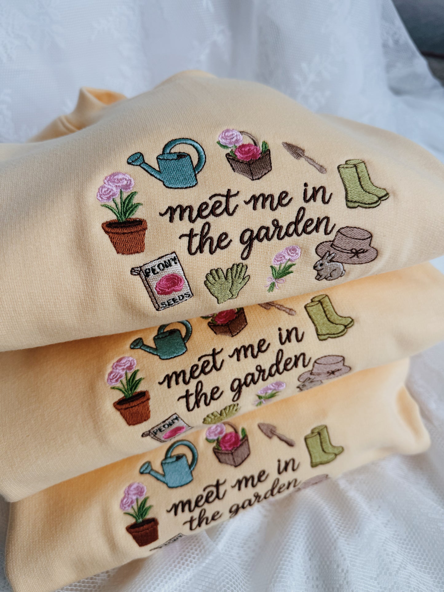 Meet Me In The Garden Embroidered Sweatshirt