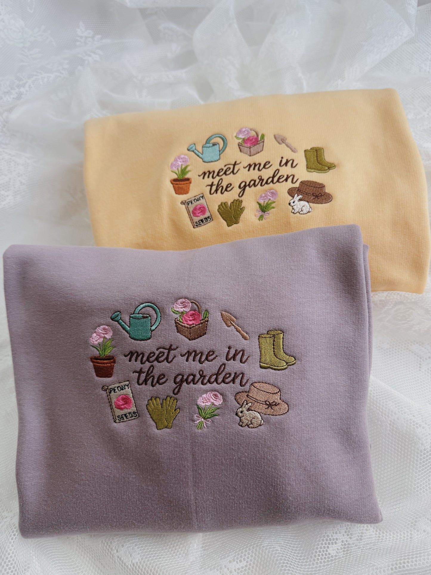 Meet Me In The Garden Embroidered Sweatshirt