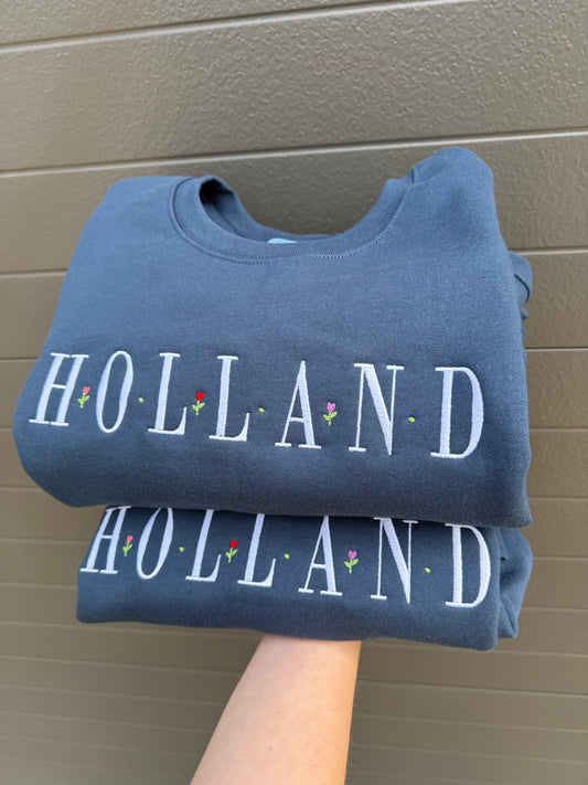 HOLLAND Michigan LG Embroidered Sweatshirt