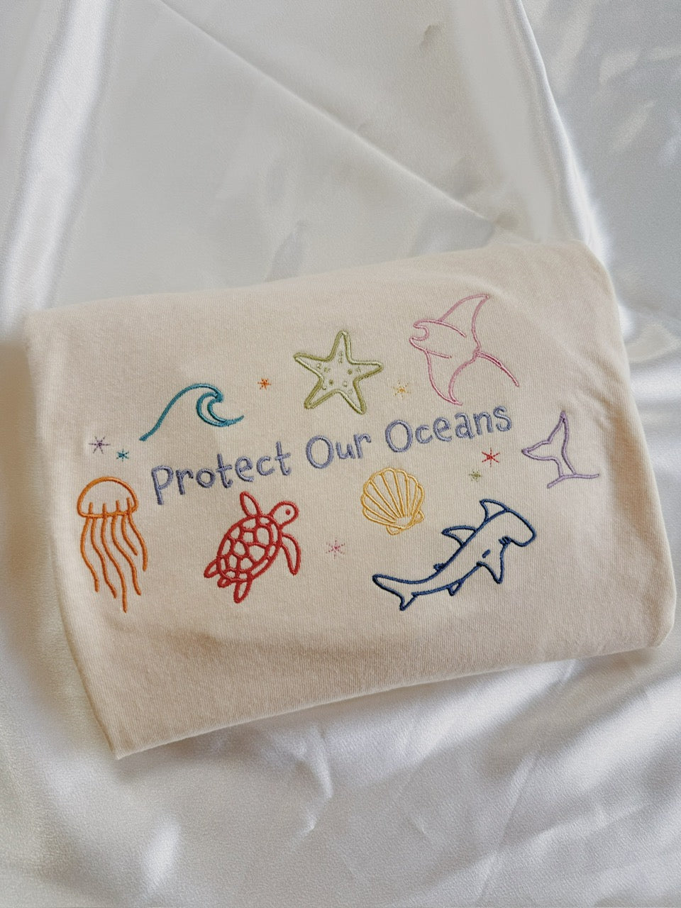 Protect Our Oceans Embroidered T-shirt