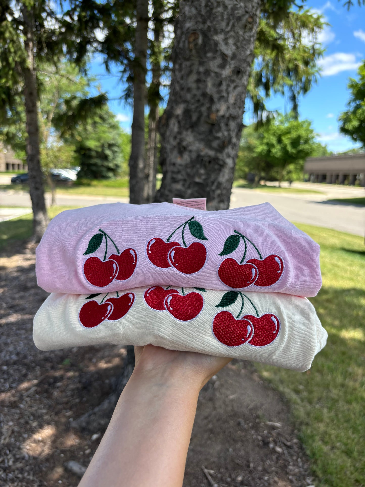 Cherry Embroidered T-shirt