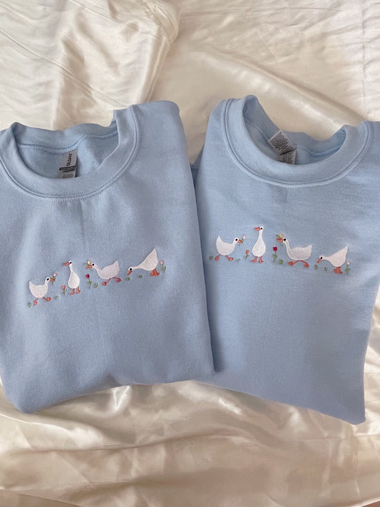 Geese Embroidered Sweatshirt