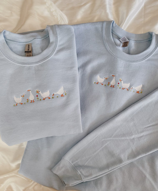 Geese Embroidered Sweatshirt