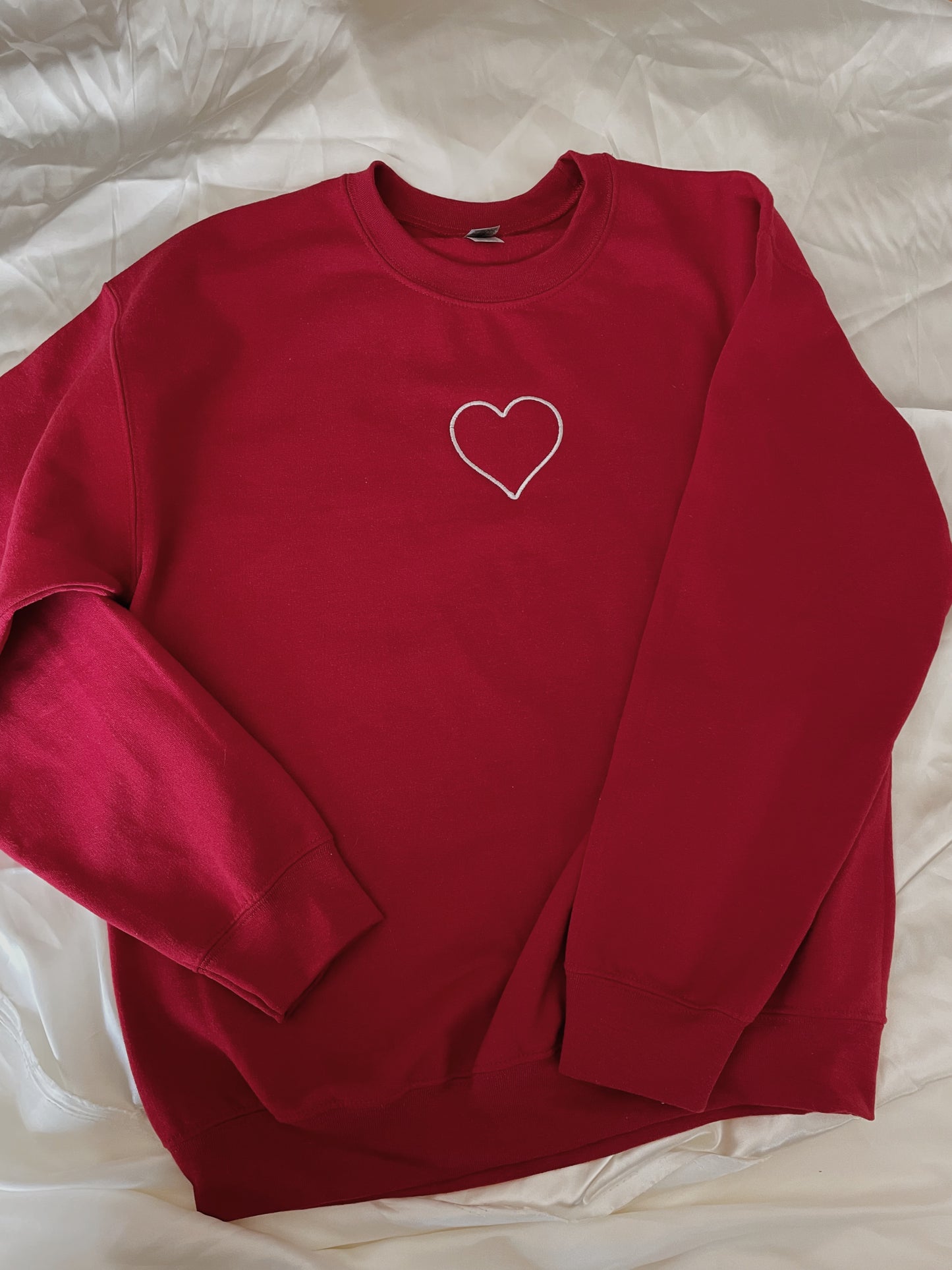 Heart Embroidered Sweatshirt