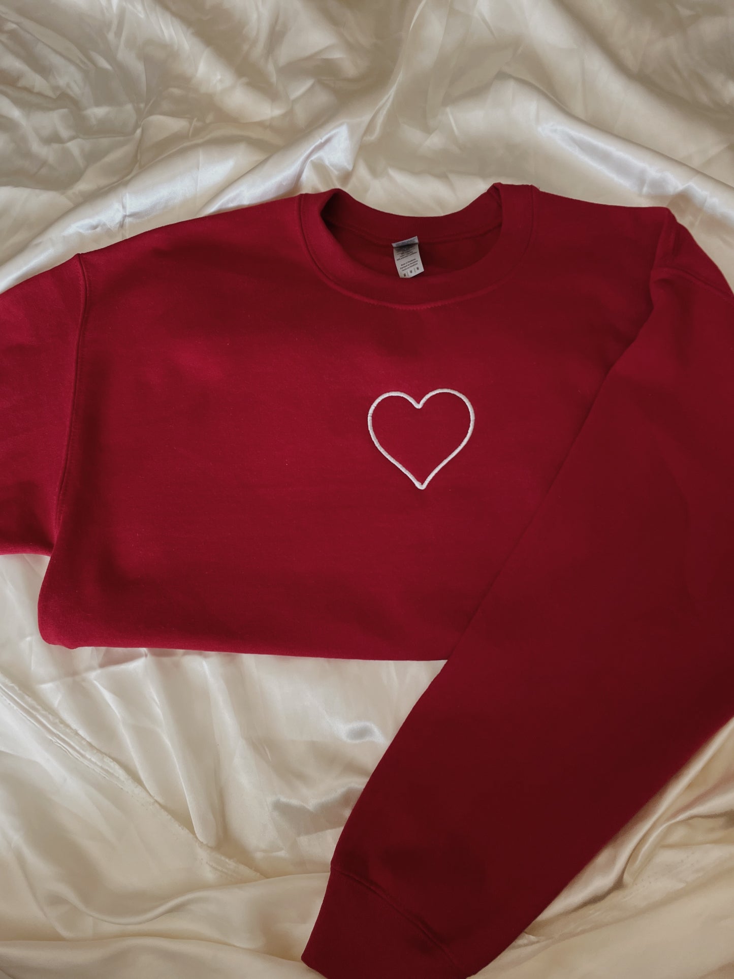 Heart Embroidered Sweatshirt