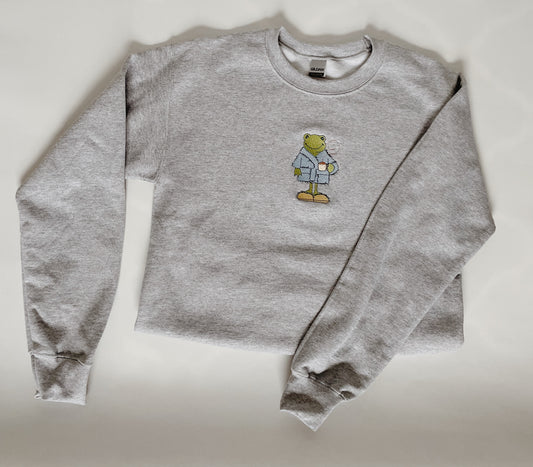 Comfy Frog Embroidered Sweatshirt