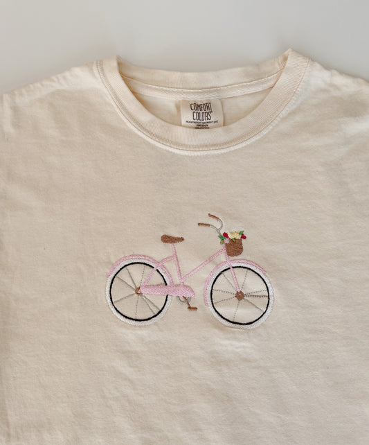 Bicycle Embroidered T-Shirt