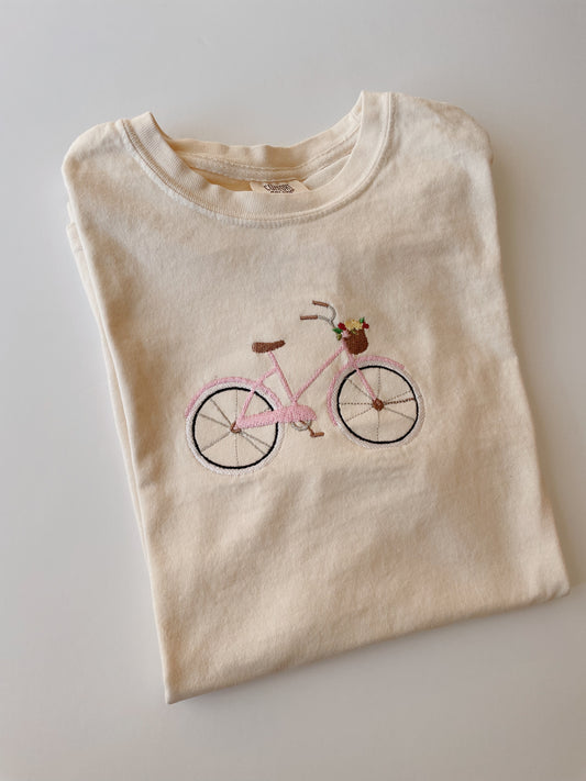 Bicycle Embroidered T-Shirt
