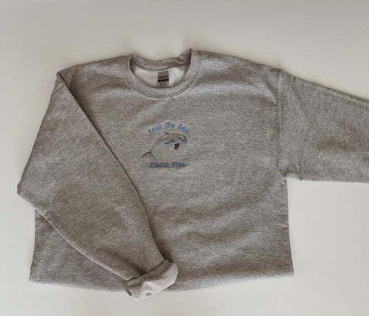 Keep the Sea Plastic Free Embroidered Sweatshirt