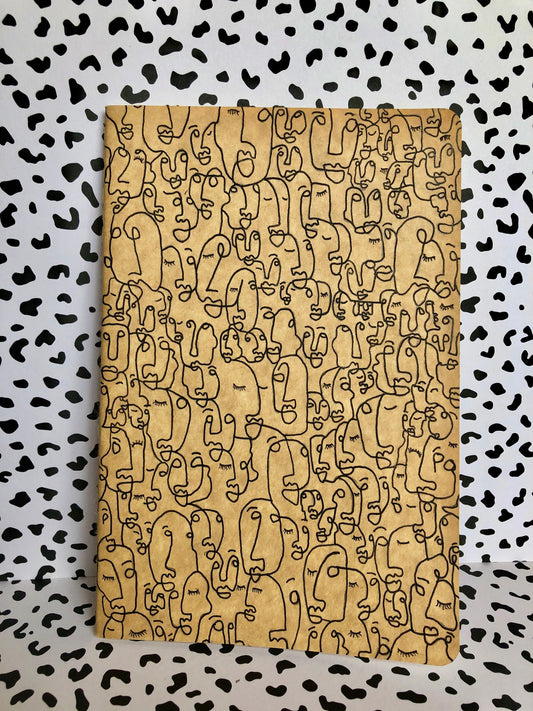 Single Line Face Art Notebook