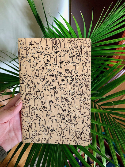 Single Line Face Art Notebook