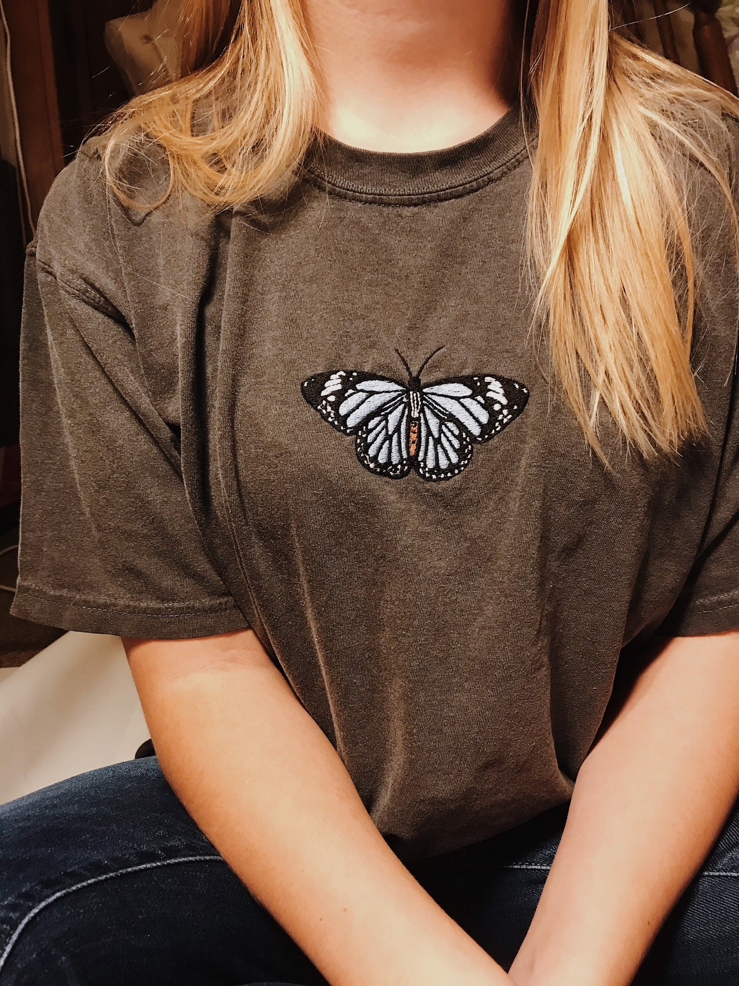 Embroidered Butterfly T-Shirt