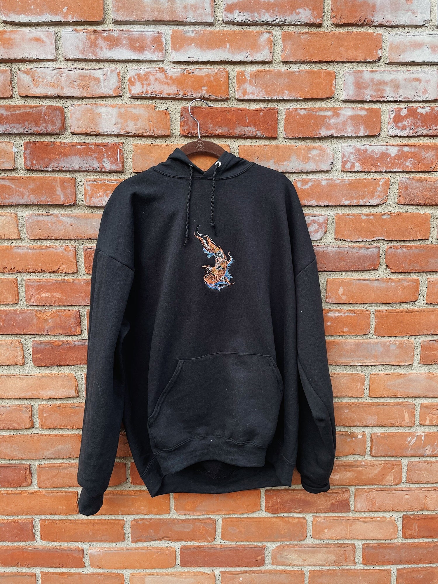 Embroidered Trout Fishing Hoodie Sweatshirt 