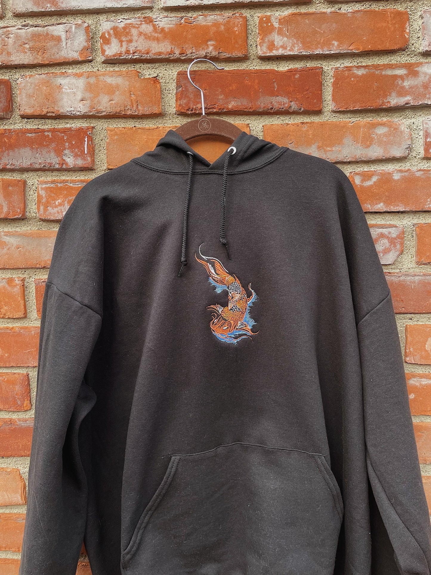 Embroidered Trout Fishing Hoodie Sweatshirt 
