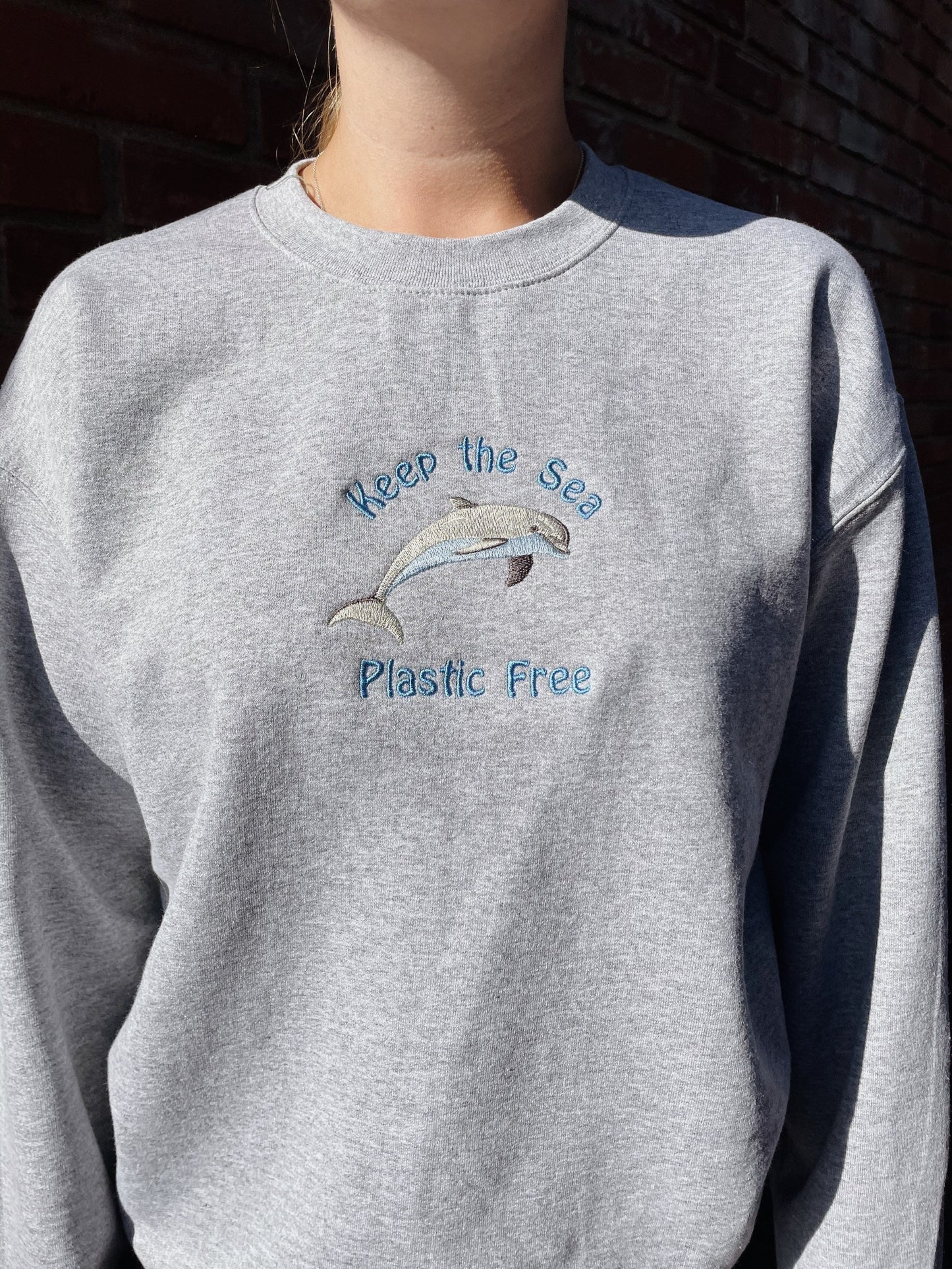 Keep the Sea Plastic Free Embroidered Sweatshirt