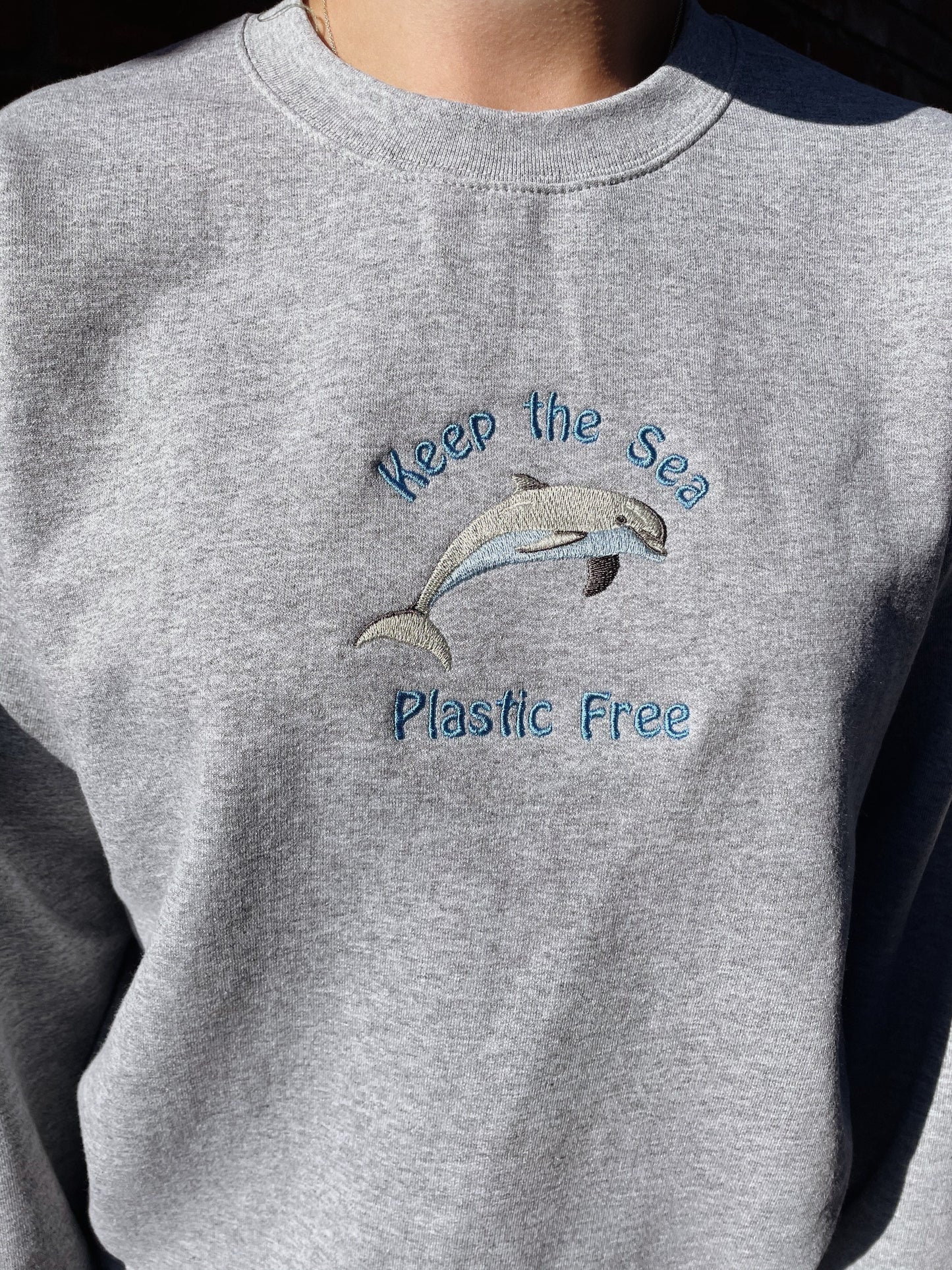 Keep the Sea Plastic Free Embroidered Sweatshirt