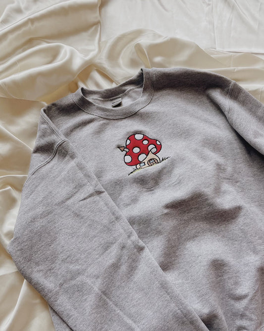 Mushroom House Embroidered Sweatshirt