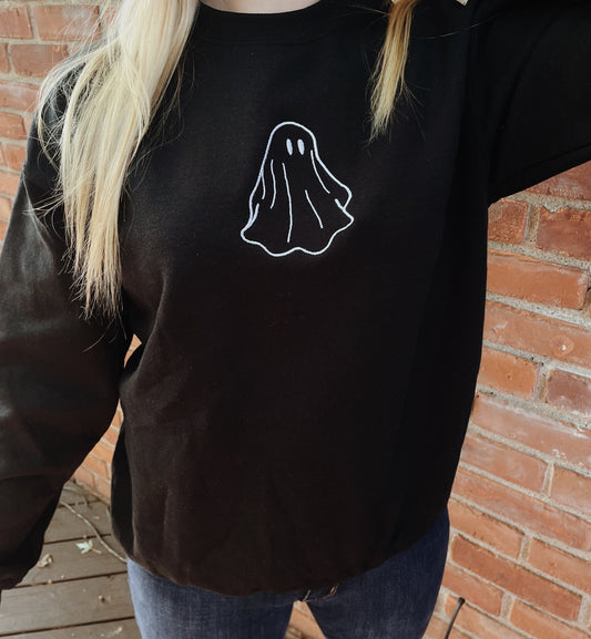 Ghost Embroidered Sweatshirt