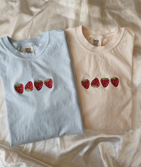 Embroidered Strawberry T-Shirt